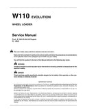 Fiat Kobelco W110 Evolution Wheel Loader Best PDF Workshop Service Repair Manual